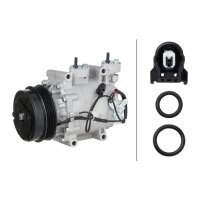 Kompressor Klimaanlage 12V R134a/R1234yf HELLA für HONDA JAZZ III (GE,GG,GP,ZA)