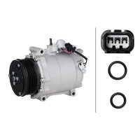Kompressor, Klimaanlage 12V R 134a/R 1234yf HELLA für HONDA CRV III (RE_) 2.4