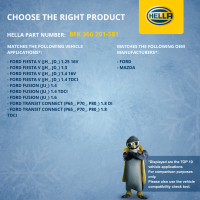 Kompressor, Klimaanlage 12V R 134a/R 1234yf HELLA für FORD FUSION (JU_) 1.4