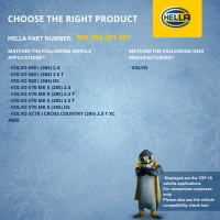 Kompressor, Klimaanlage 12V R 134a/R 1234yf HELLA für VOLVO V70 II (285) T5