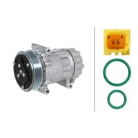 Kompressor, Klimaanlage 12V R 134a HELLA für PEUGEOT 1007 (KM_) 1.4 16V