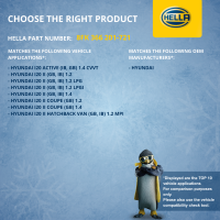 Kompressor Klimaanlage 12V R 134a/R 1234yf HELLA für HYUNDAI i20 II Coupe (GB)