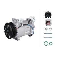 Air Conditioning Compressor 12 V Ø 115 HELLA suitable for e.g. RENAULT CLIO