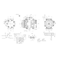Air Conditioning Compressor 12 V Ø 112 HELLA suitable for e.g. FIAT DUCATO