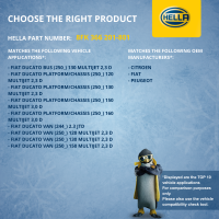 Air Conditioning Compressor 12 V Ø 112 HELLA suitable for e.g. FIAT DUCATO