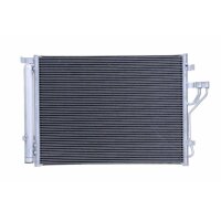 Condenser Air Con with dryer cooling pipes parallel HELLA for HYUNDAI ix35