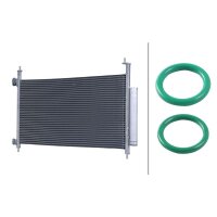 Kondensator Klima mit Trockner Kühlrohre parallel HELLA für u.a. HONDA CIVIC
