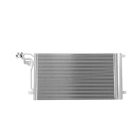 Condenser Air Con with dryer cooling pipes parallel HELLA for SEAT IBIZA