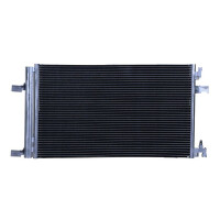 Condenser Air Con with dryer cooling pipes parallel HELLA for e.g. OPEL ASTRA