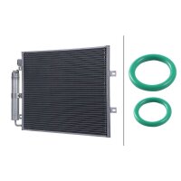 Kondensator, Klimaanlage mit Trockner HELLA für RENAULT TWINGO II (CN0_) 1.2