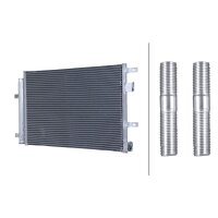 Air Conditioning Condenser with Dryer Cooling Tubes parallel HELLA for JAGUAR XF