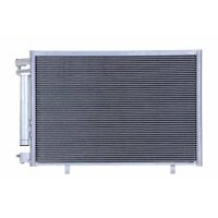 Condenser Air Con with dryer cooling pipes parallel HELLA for e.g. FORD FIESTA