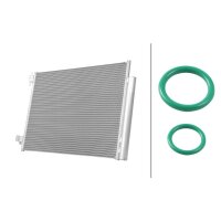 Kondensator, Klimaanlage mit Trockner HELLA für RENAULT SYMBOL/LOGAN III (L8_)