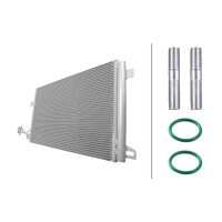 Condenser Air Con with dryer Cooling pipes parallel HELLA for VW TRANSPORTER