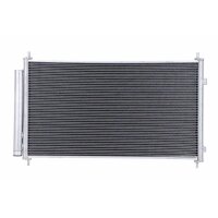 Condenser Air Con with dryer cooling pipes parallel HELLA for TOYOTA YARIS