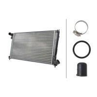 Radiator engine fins mechanically joined 668 - 378 mm HELLA for PEUGEOT 306