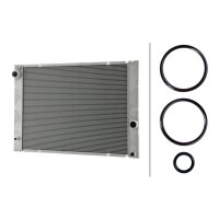 Kühler, Motorkühlung mit Dichtungen HELLA für BMW 7er (E65, E66, E67) 745 i, Li
