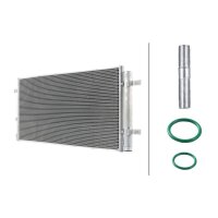 Kondensator Klimaanlage mit Trockner Kühlrohre parallel HELLA für u.a. AUDI A6