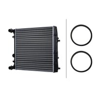 Kühler, Motorkühlung mit Dichtungen HELLA für VW POLO V 1.2