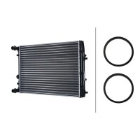 Radiator Engine fins mechanically joined 630 - 416 mm HELLA for e.g. VW POLO