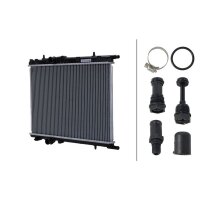 Engine Cooling Radiator cooling fins soldered 380 - 538 mm HELLA for PEUGEOT 307
