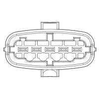 Air mass sensor 110mm with air temperature sensor NTK for TERRACAN