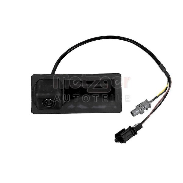 Tailgate Handle with microswitch plastic black METZGER for e.g. AUDI A6