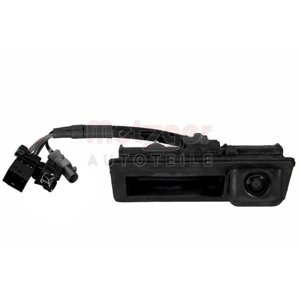 Tailgate Handle with microswitch plastic black METZGER for AUDI A3