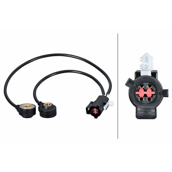 Klopfsensor 3-polig HELLA Sensorik-Expertise passend für FORD