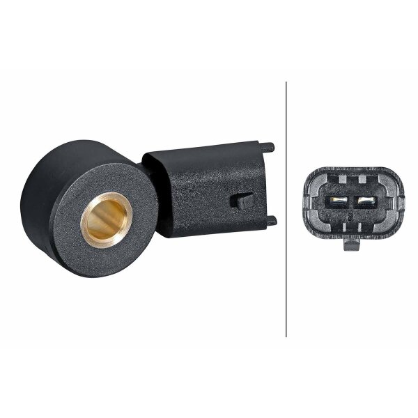 Klopfsensor 3-polig HELLA Sensorik-Expertise passend für u.a. OPEL CORSA