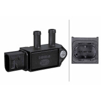 Sensor Exhaust Pressure Flange mounting 3-pin HELLA for...