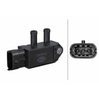 Sensor Exhaust Pressure Flange mounting 3-pin HELLA for...