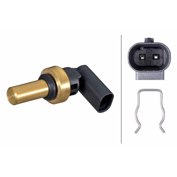 Coolant Temperature Sensor screwed 2-pin HELLA for e.g. OPEL ASTRA