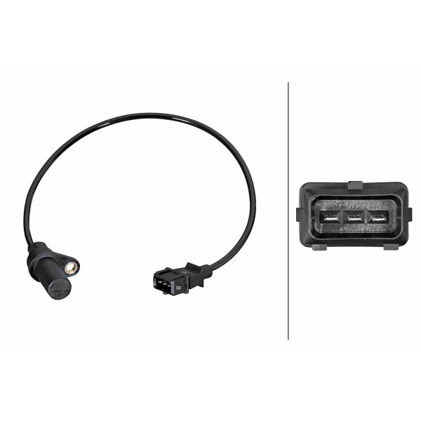 Sensor Crankshaft Pulse Hall sensor 2-pole HELLA for e.g. CITROËN JUMPER