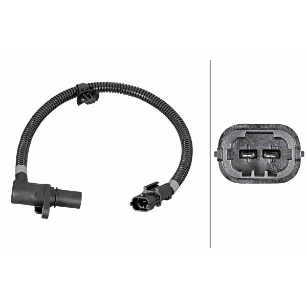 Sensor Crankshaft Pulse Hall sensor 2-pole HELLA for HYUNDAI i30 and others