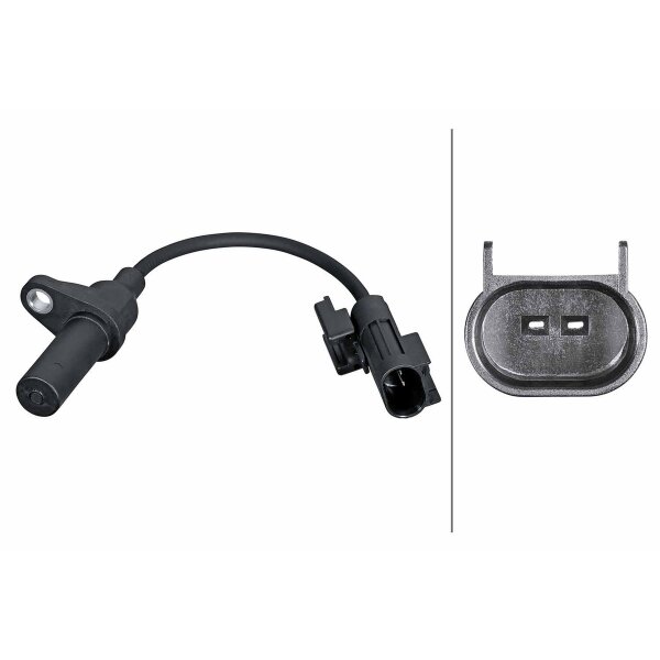 Impulsgeber Kurbelwelle Hallsensor 2-polig HELLA für u.a. HYUNDAI GRAND