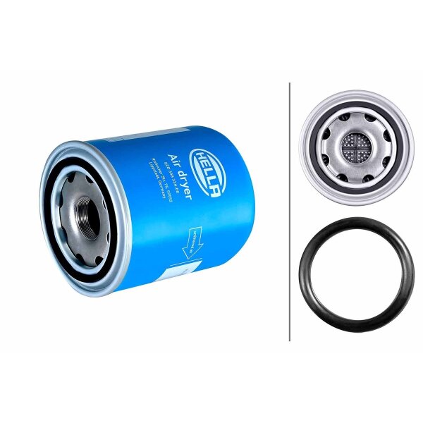 Air dryer cartridge screw-on filter M39x1.5-6H Ø 110 mm HELLA for e.g. MAN TGS