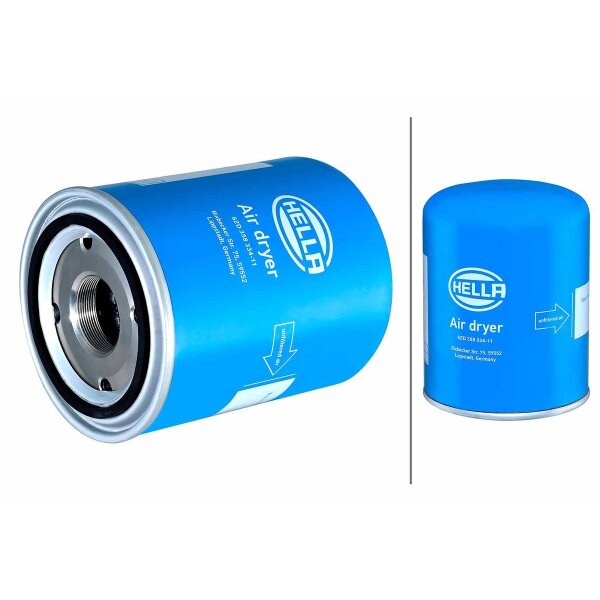Air dryer cartridge screw-on filter M42x1.5-6H Ø 110 mm HELLA for e.g. RENAULT