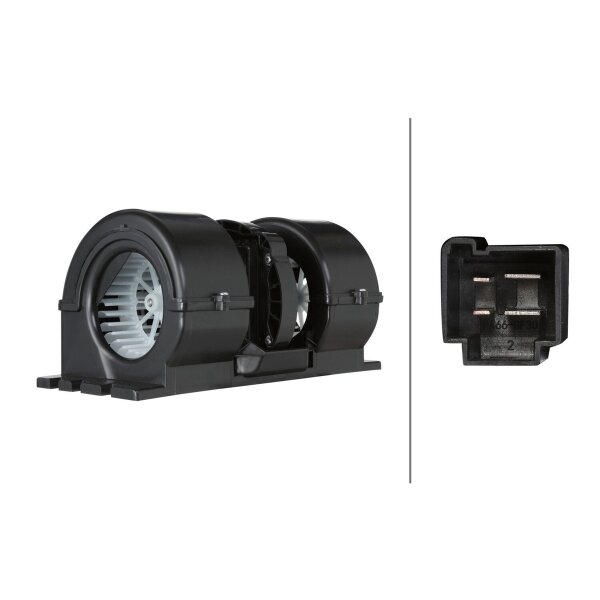 Innenraumgebläse 24 V 338 W 3-polig HELLA passend für u.a. MAN TGS