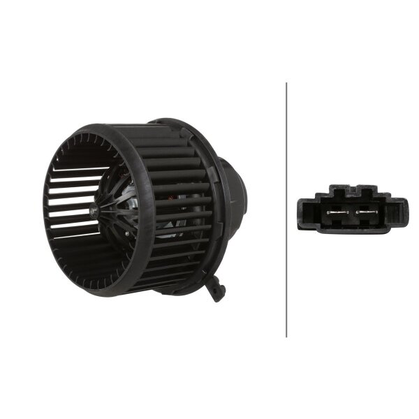 Innenraumgebläse 24 V 300 W 2-polig HELLA für u.a. MERCEDES-BENZ ATEGO