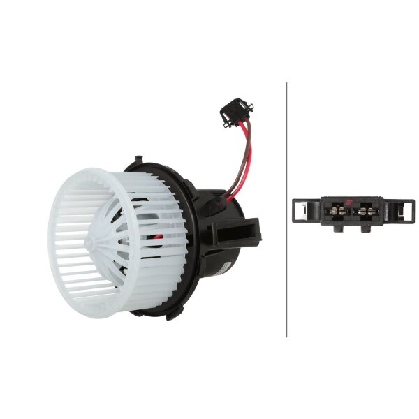 Innenraumgebläse 12 V 198 W 2-polig HELLA passend für u.a. AUDI A4