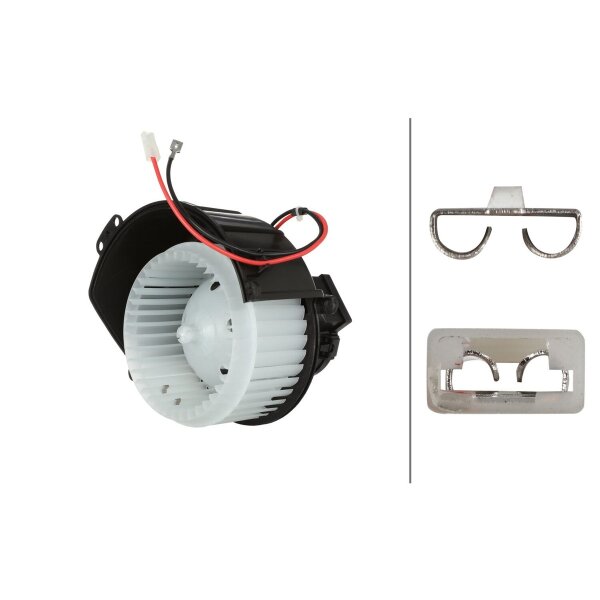 Interior Blower 12 V 276 W 2-pole HELLA suitable for e.g. OPEL ASTRA
