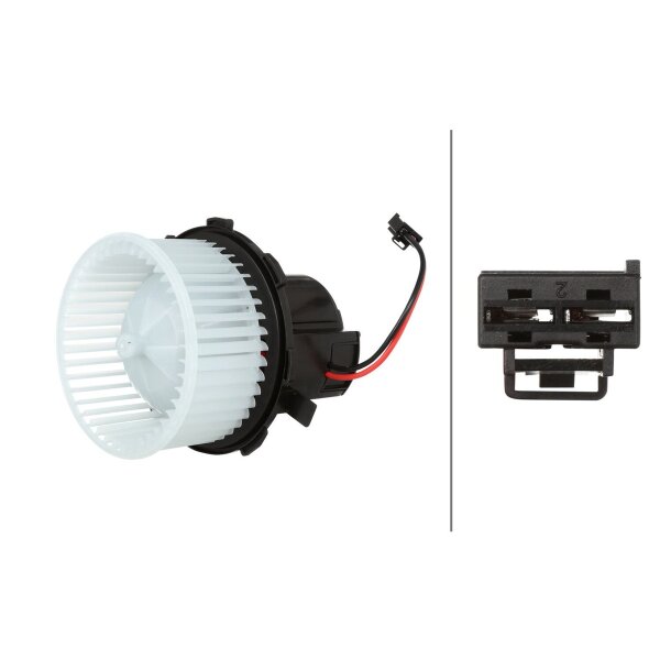 Innenraumgebläse 12 V 204 W 2-polig HELLA passend für u.a. AUDI A4