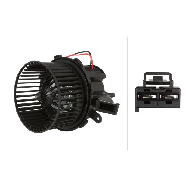 Innenraumgebläse 12 V 216 W 2-polig HELLA passend für u.a. AUDI A4