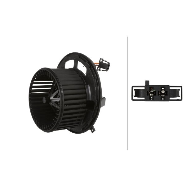 Interior Blower 12 V 240 W 2-pole HELLA suitable for e.g. BMW 3 Series