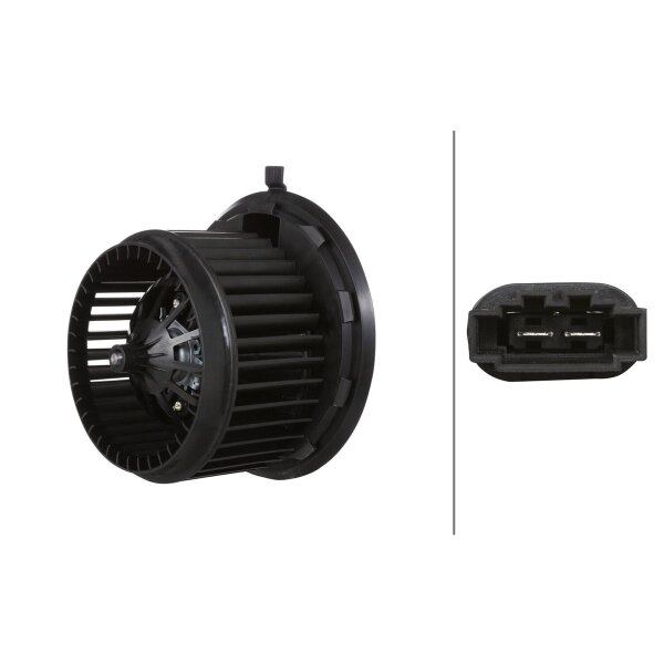Interior Blower 12 V 264 W 2-pole HELLA for e.g. VW TRANSPORTER