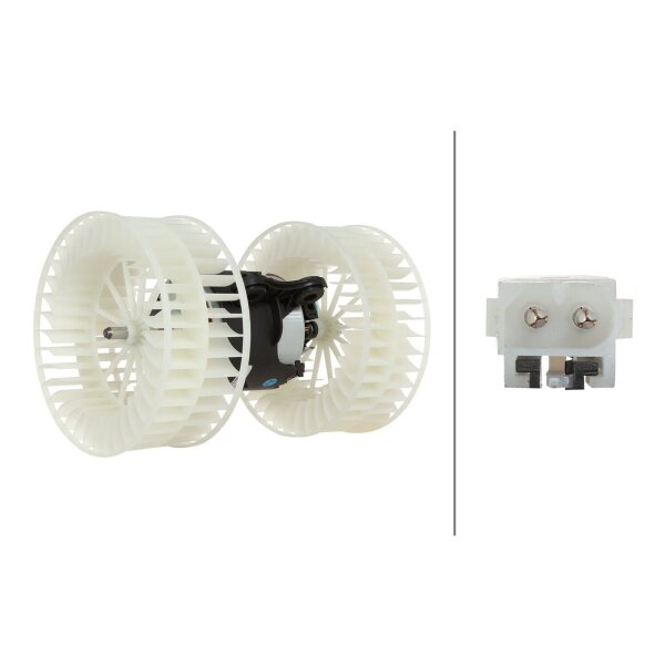 Interior Blower 12 V 360 W 2-pole HELLA for MERCEDES-BENZ VITO and others
