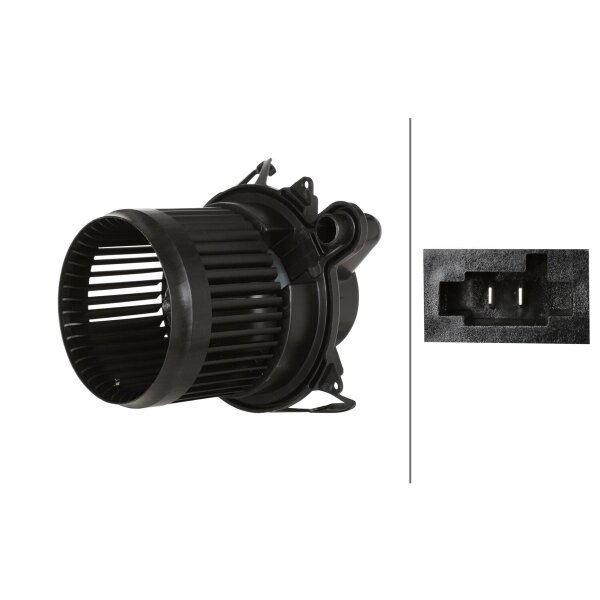 Innenraumgebläse 12 V 204 W 2-polig HELLA für u.a. RENAULT CLIO