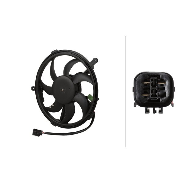 Engine Cooling Fan 12 V 240 W 3-pole HELLA for MINI MINI Cabriolet and others