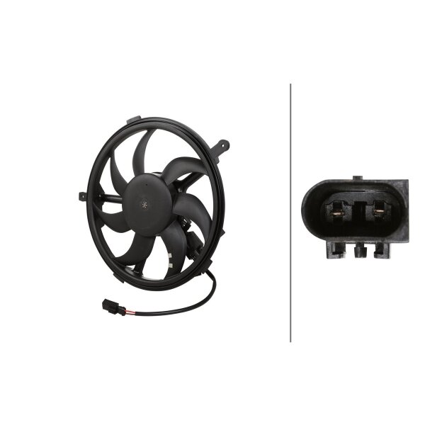 Engine Cooling Fan 12 V 216 W 2-pole HELLA for e.g. MINI MINI